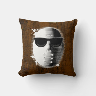 Cool Hockey Goalie Throw Pillow