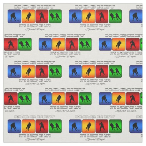 Cool Hockey It Is A Way Of Life Fabric