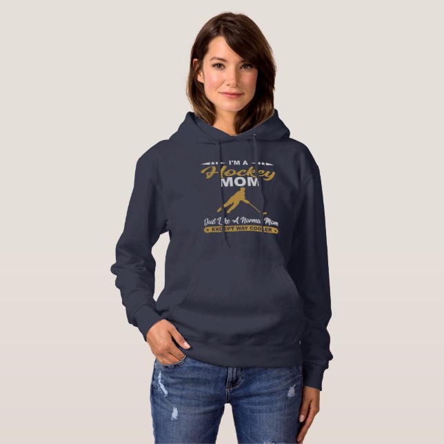 Cool Hockey Mom Gift Hoodie (Front Full)