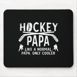 Cool Hockey Papa Grandpa Papa Of A Hockey Player Mouse Pad