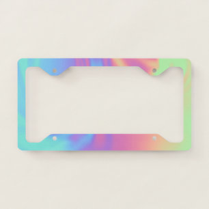 Cool Holographic Abstract Colorful License Plate Frame