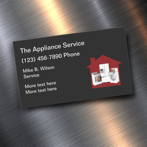 Cool Home Appliance Insurance Service Business Card Magnet