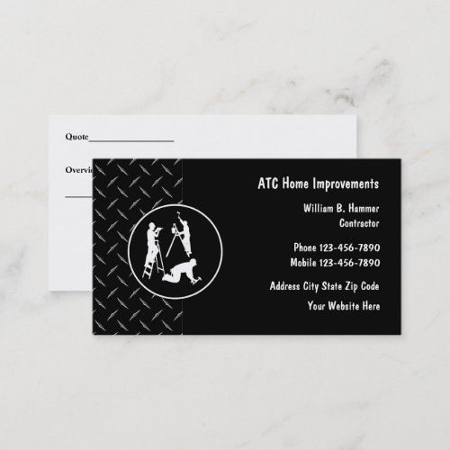 Cool Home Improvements Quote Business Cards
