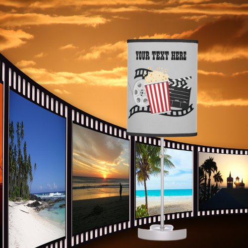 cool home movie theater add text  table lamp