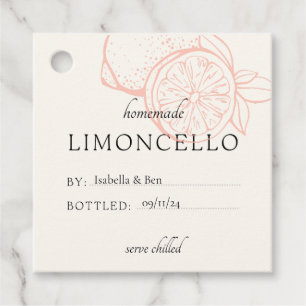 Cool Homemade Lemon Limoncello Thankyou Favor Tags