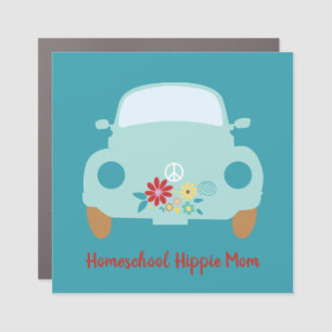 Cool Homeschool Hippie Mom Car Magnet