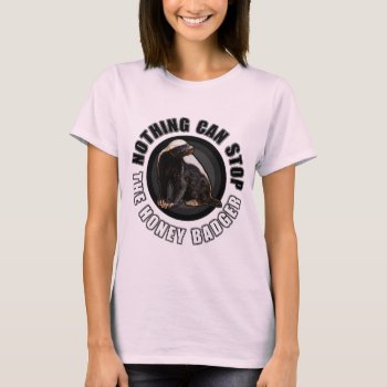Cool Honey Badger Round Logo Style Graphic T-shirt by NetSpeak at Zazzle