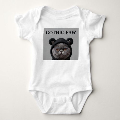 Cool Hoodie Cat Urban Style Baby Bodysuit
