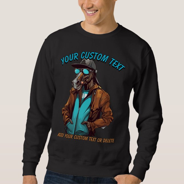 Cool Horse Fashionable Animal  Sweatshirt (Front)