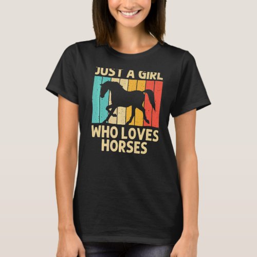 Cool Horse For Girls Kid Horse Riding Racing Horse T_Shirt