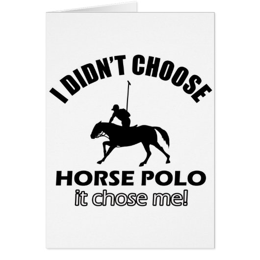 Cool Horse Polo designs Cards (Front)