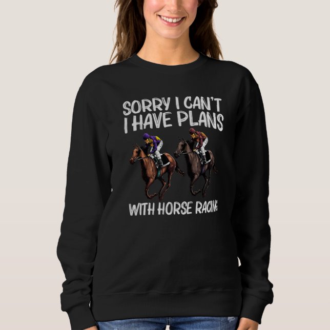 Cool Horse Racing For Men Women Horse Race Jockey Sweatshirt (Front)