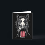 Cool Horse Showing Tongue Horses Riding On Horseba Card<br><div class="desc">Cool Horse Showing Tongue Horses Riding On Horseback Girl 7</div>