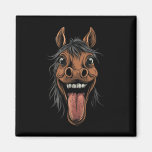 Cool Horse Showing Tongue Horses Riding On Horseba Magnet