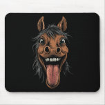 Cool Horse Showing Tongue Horses Riding On Horseba Mouse Pad