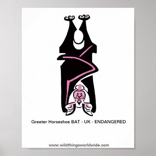 Cool_ Horseshoe BAT _Endangered animal _ Nature _ Poster