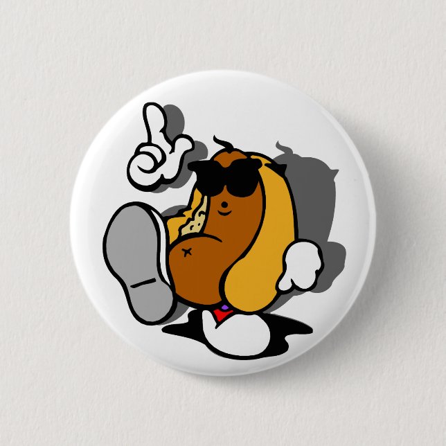 Cool Hot Dog Dancer Button (Front)