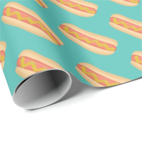 Cool Hot dogs design Wrapping Paper