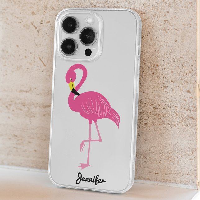 Cool Hot Pink Flamingo Personalized Speck iPhone Case (Creator Uploaded)
