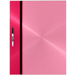 Cool Hot Pink Shiny Stainless Steel Metal Dry Erase Board