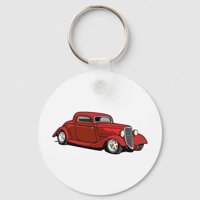Cool Hot Rod Keychain (Front)