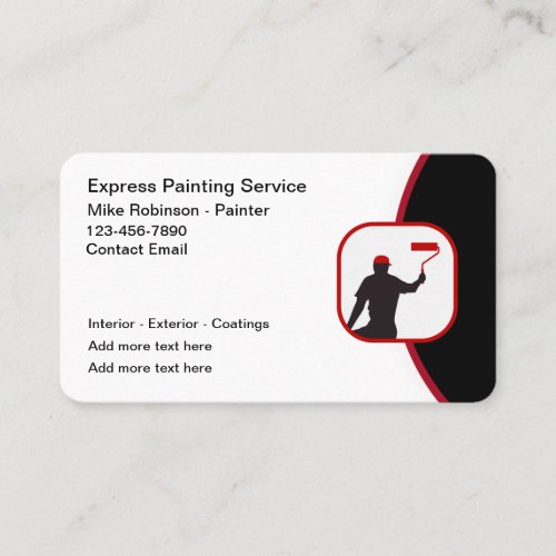 Cool House Painter Rounded Corner Business Cards