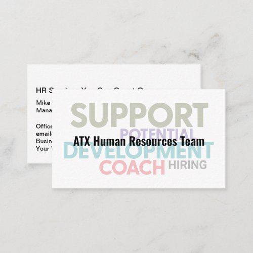 Cool Human Resources Theme Business Cards