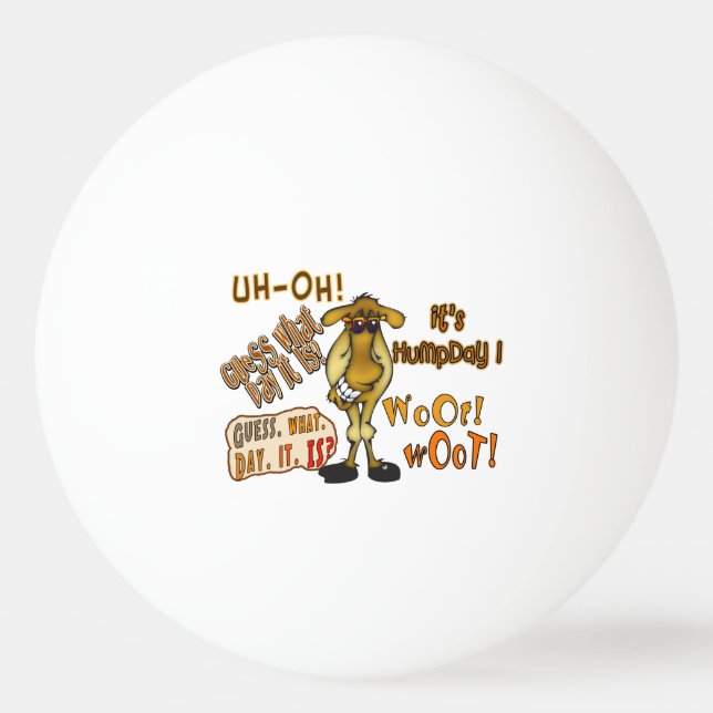 Cool Humpday Camel with Shades Ping-Pong Ball (Front)