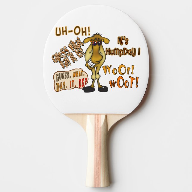 Cool Humpday Camel with Shades Ping-Pong Paddle (Front)
