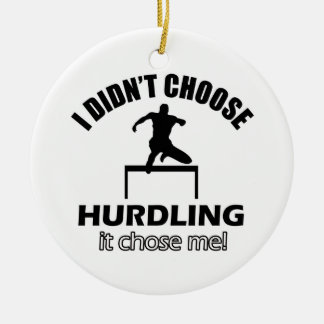 Cool Hurdling designs Ceramic Ornament