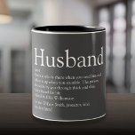 Cool Husband Definition Modern Gray Two-Tone Coffee Mug<br><div class="desc">Personalize for your special husband to create a unique gift for birthdays, anniversaries, weddings, Christmas or any day you want to show how much he means to you. A perfect way to show him how amazing he is every day. You can even customize the background to their favourite color. Designed...</div>