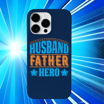 Cool Husband Father Dad Word Art  Case-mate Iphone 14 Pro Max Case by DoodlesHolidayGifts at Zazzle