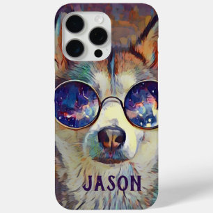 Cool Husky Dog in Sunglasses Personalized iPhone 15 Pro Max Case