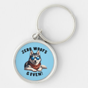Cool Husky Dog Zero Woofs Given  Keychain