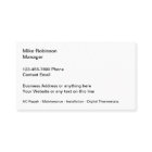 Cool HVAC Double Side Business Cards