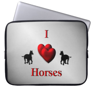 Cool I Heart Horses Design Laptop Sleeve