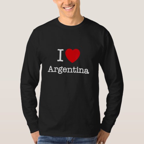 Cool I Love Argentina Illustration Novelty Graphic T_Shirt