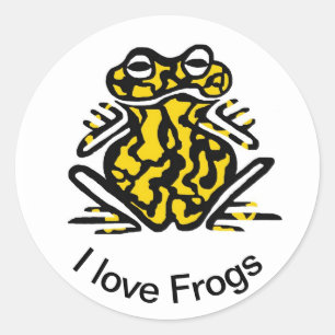 Cool I love FROGS - Conservation - Wildlife Classic Round Sticker