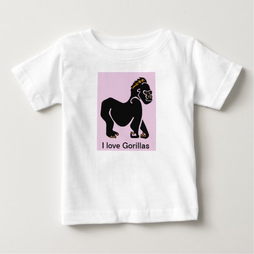 Cool I love GORILLAS _ Ape _ Primate _ Wildlife _  Baby T_Shirt