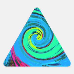 Cool I Love Hawaii: Floral Pop Art pattern Design Triangle Sticker