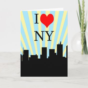 Cool I Love Heart New York Design Holiday Card by Hodge_Retailers at Zazzle