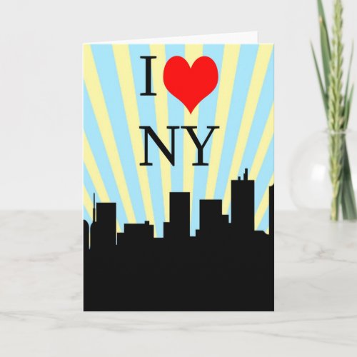 Cool I Love Heart New York Design Holiday Card