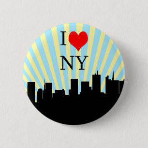 Cool I Love Heart New York Design Pinback Button