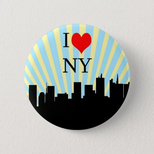 Cool I Love Heart New York Design Pinback Button