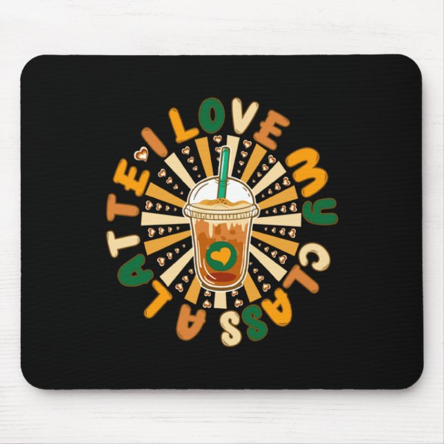 Cool I Love My Cl A Latte Valentines Day Coffee  Mouse Pad (Front)