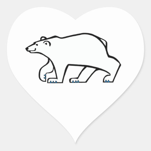 Cool I love Polar BEARS _ Animal lover _ Wildlife  Heart Sticker