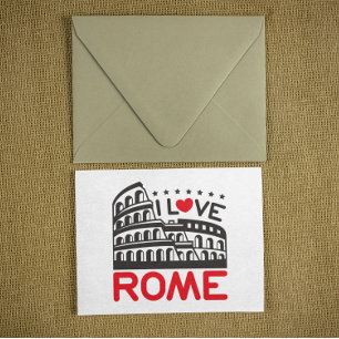 Cool I Love Rome Italy Colosseum Travel Postcard