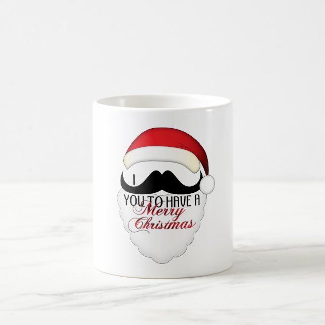 Cool I mustache you to have a Merry Christmas Coffee Mug (Center)