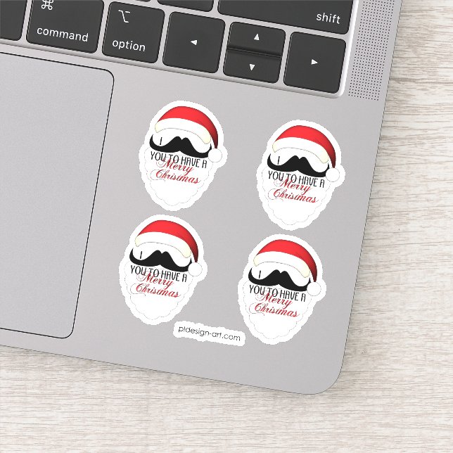 Cool I mustache you to have a Merry Christmas Sticker (Detail)