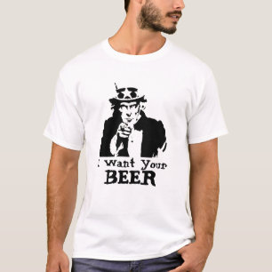cool I want your beer uncle sam funny drink beer T-Shirt